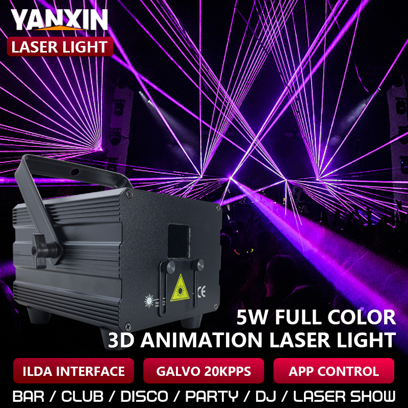 Industrial Laser Projector - 6W RGB Animation Laser Light Projector