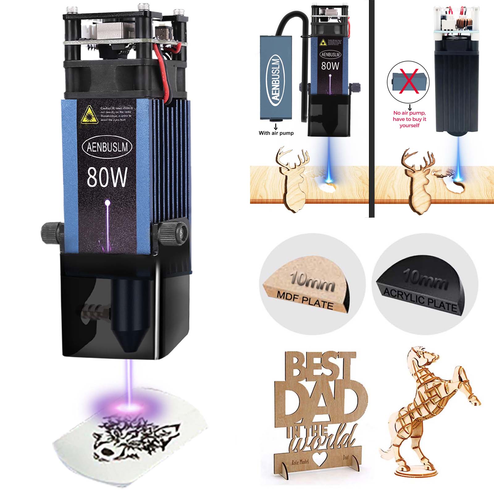 AENBUSLM 40W 80W Laser Cutting - Metal Laser Cutter Head avaliação e preço