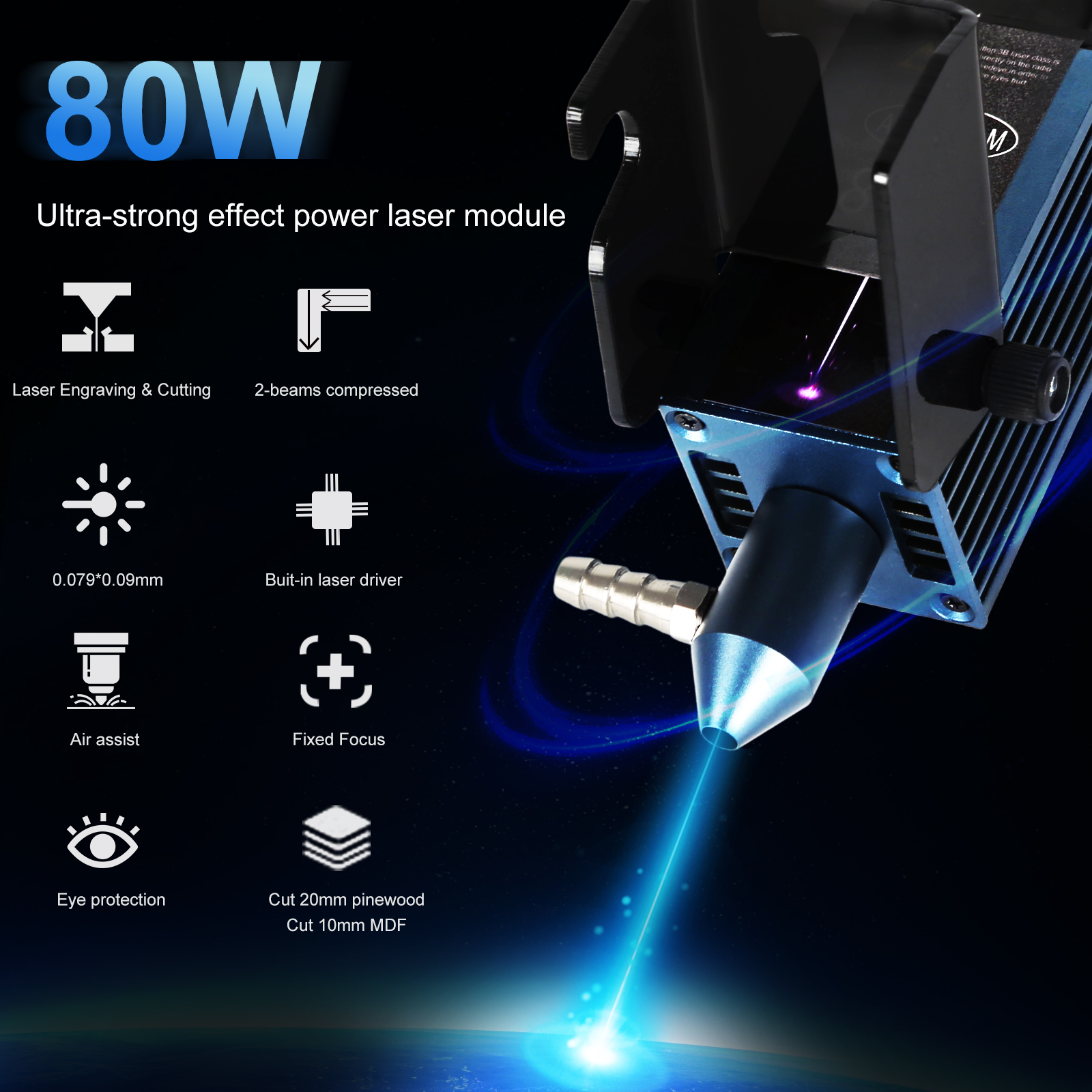 AENBUSLM 40W 80W Laser Cutting - Metal Laser Cutter Head avaliação e preço