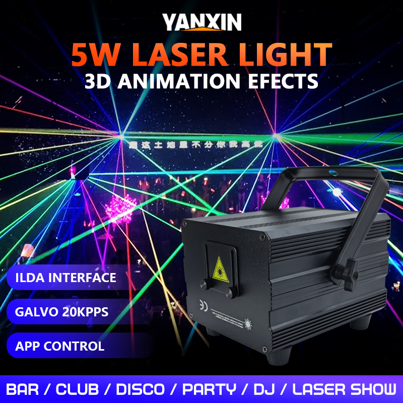 6W RGB Animation Laser Light P - Industrial Laser Projector avaliação e preço