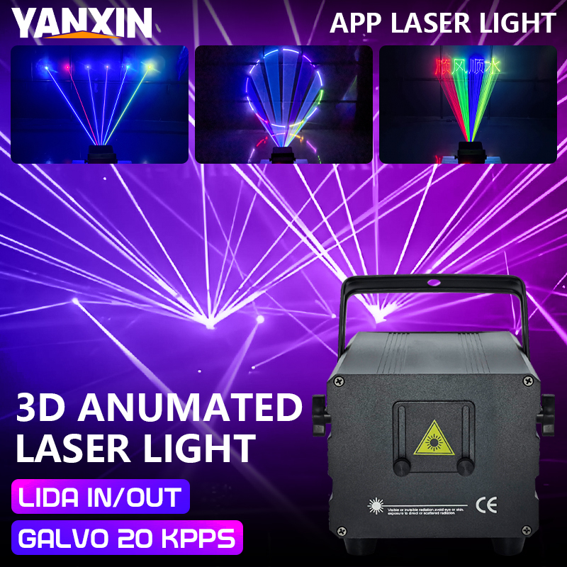 6W RGB Animation Laser Light P - Industrial Laser Projector avaliação e preço