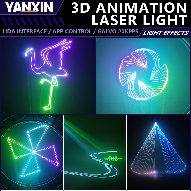 6W RGB Animation Laser Light P - Industrial Laser Projector avaliação e preço