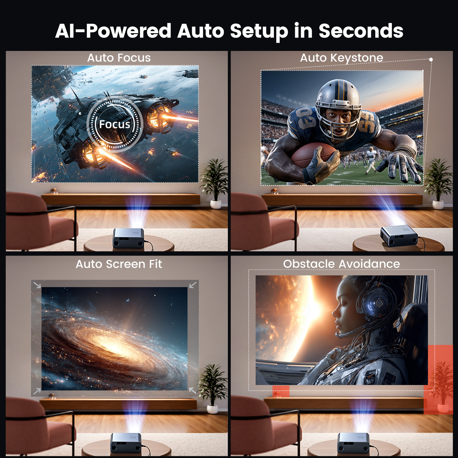 WIMIUS 1200 ANSI Projector 4K  - Industrial Laser Projector avaliação e preço