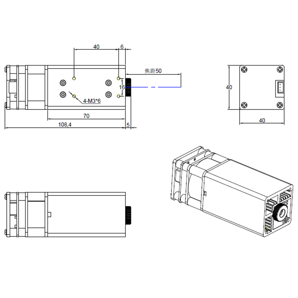 Twotrees 80W Laser Head For En - Metal Laser Cutter Head avaliação e preço