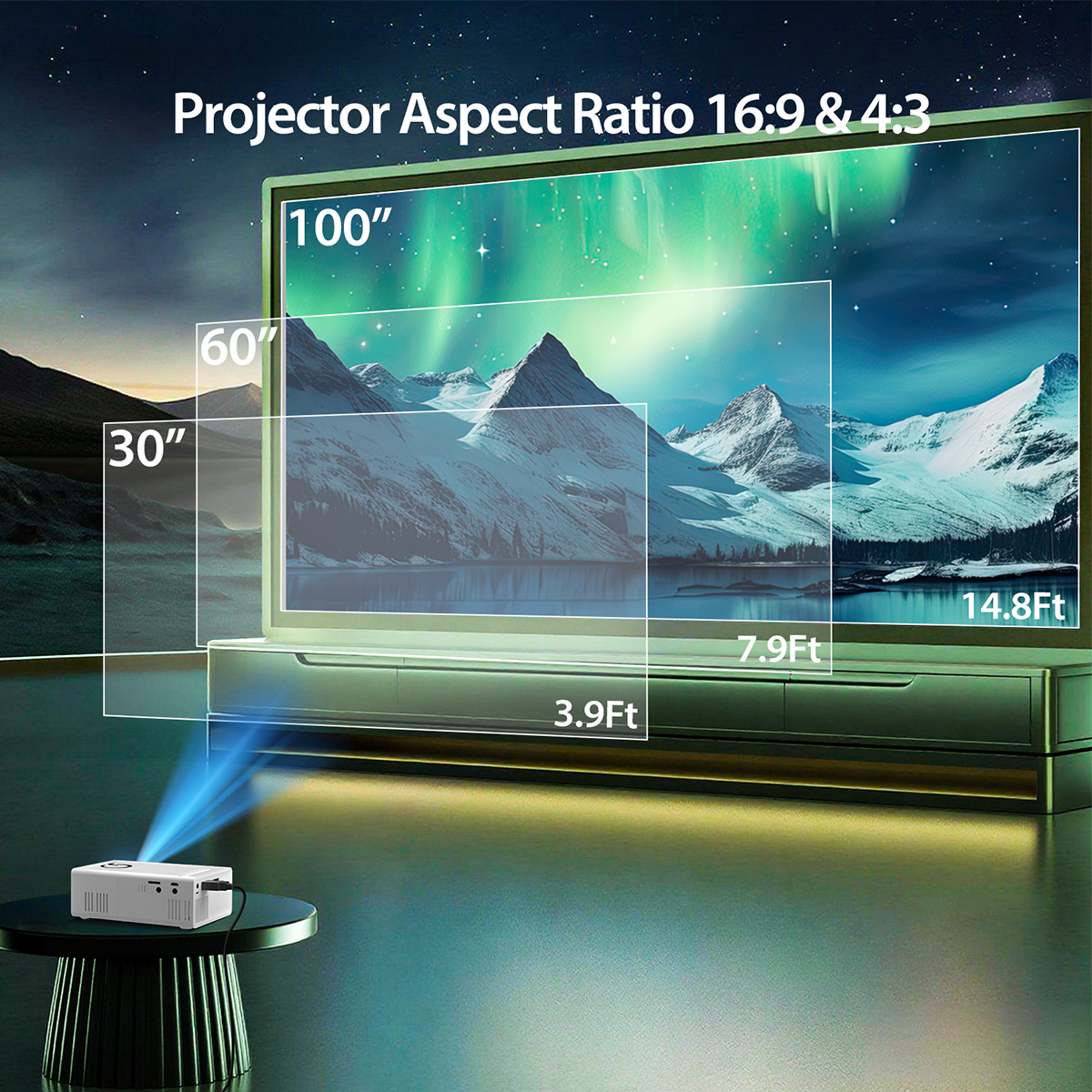MINI Projector Portable 3D LED - Industrial Laser Projector avaliação e preço