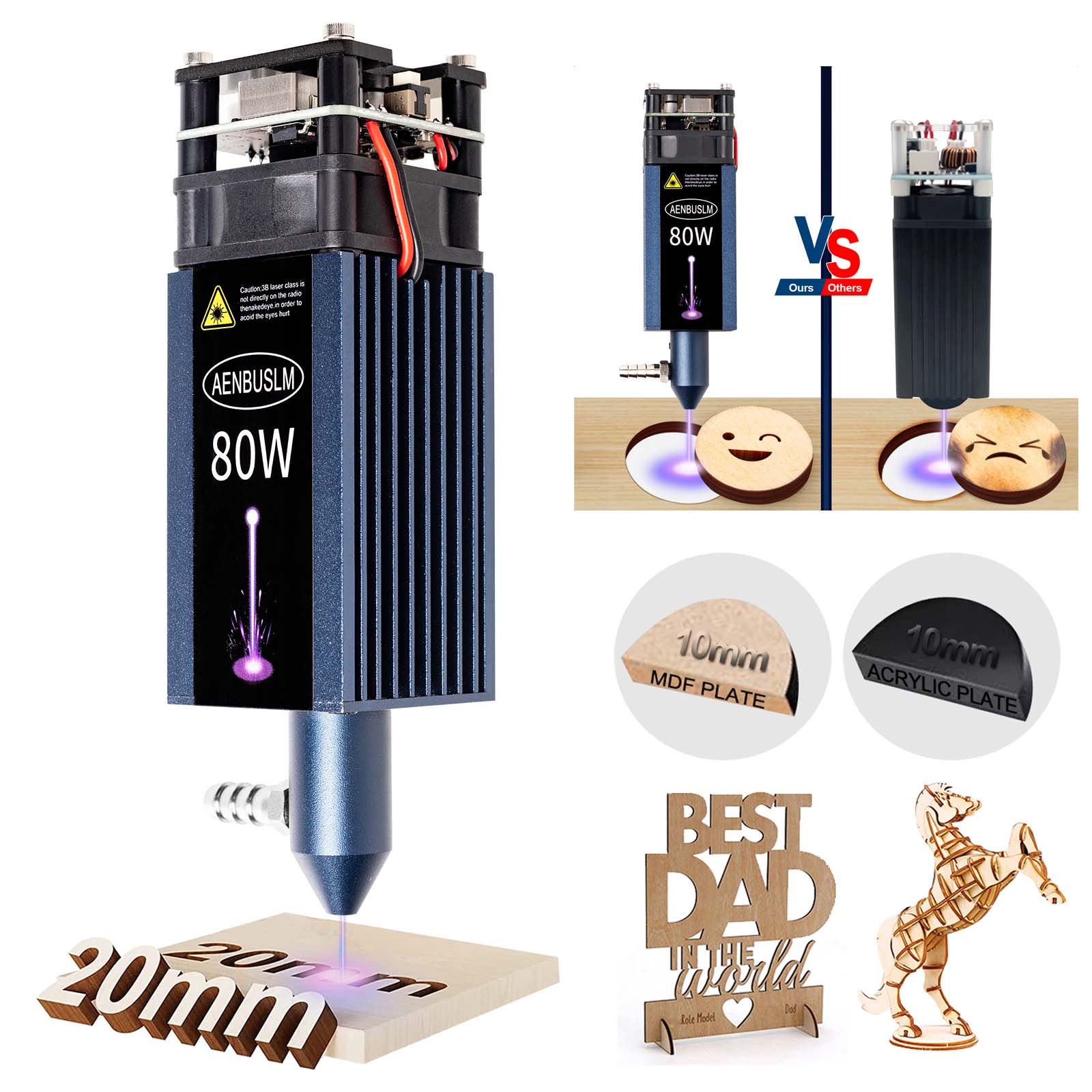 AENBUSLM 40W 80W Laser Engravi - Metal Laser Cutter Head avaliação e preço