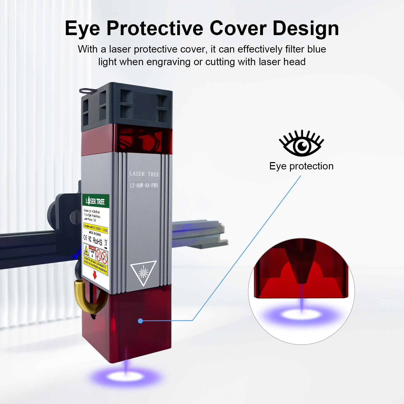 LASER TREE Pro 80W CNC Laser H - Metal Laser Cutter Head avaliação e preço